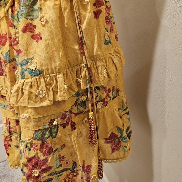 FARM Rio Embroidered Yellow Skirt - Picture 4 of 5